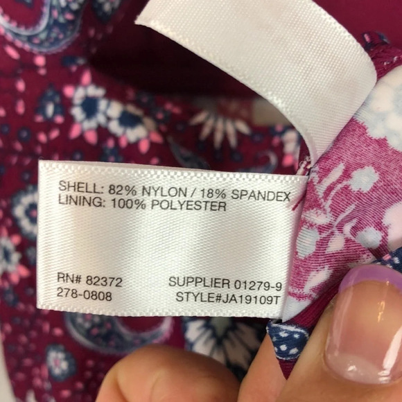 Arizona Jean Co NWT Multi Color Print Swimwear Top Size Meduim - Picture 4 of 6